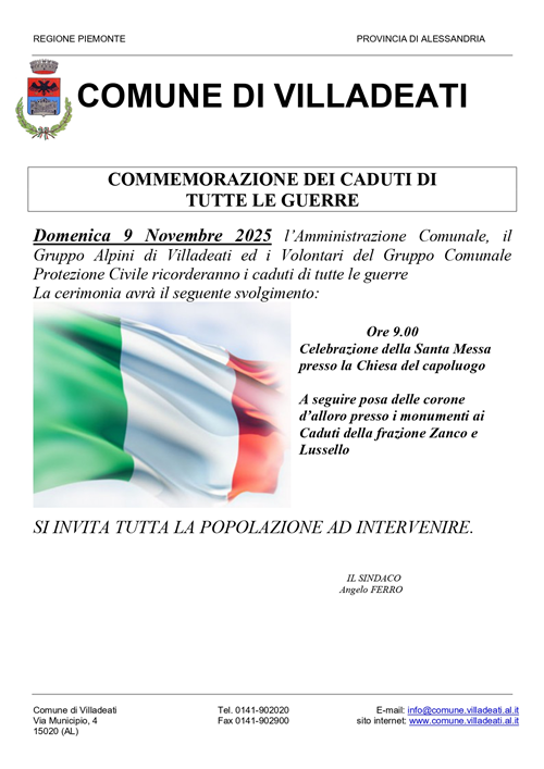 Commemorazione del 4 Novembre