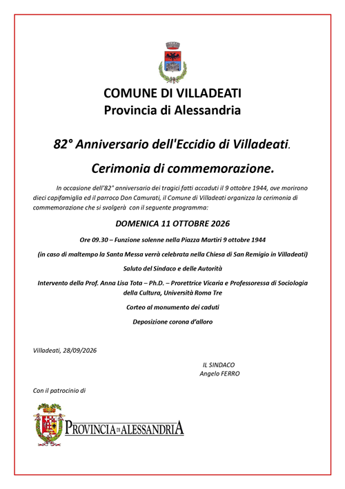 9 Ottobre 1944 - Per ricordare...